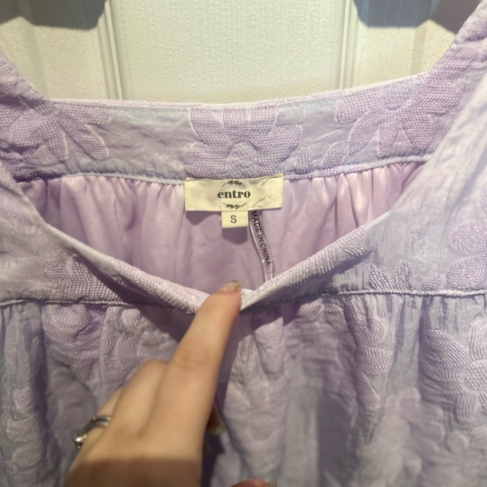 Anthropologie Entro Women Size S Lace Babydoll Lined Flowy Romantic Fun Dress - Picture 5 of 11